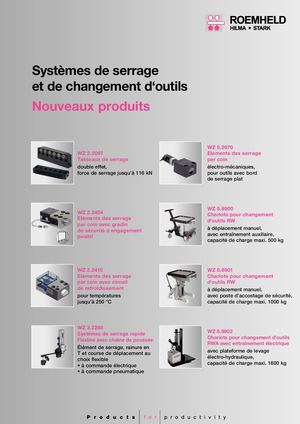 SYSTEME DE SERRAGE ET CHANGEMENTS D'OUTILS - Nouveaux Produits