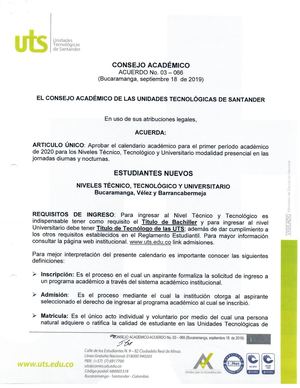 Calendario Academico Presencial