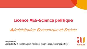 La licence AES à Avignon Université