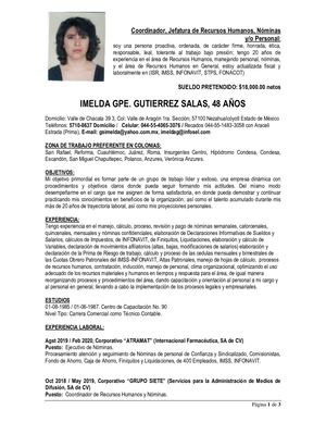 Cv Imelda Gtz