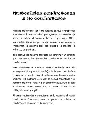 Materiales Conductores Y No Conductores