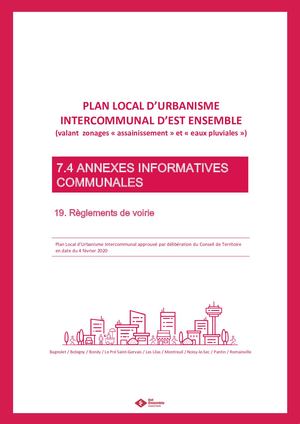 7.4.19 Règlements de voirie