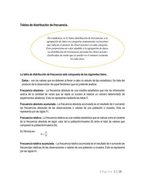 Tabla De Distribucion De Frecuencia