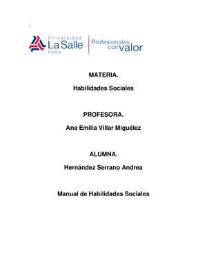 Manual de Habilidades Sociales
