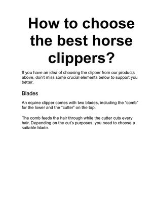 Best Horse Clippers On The Market