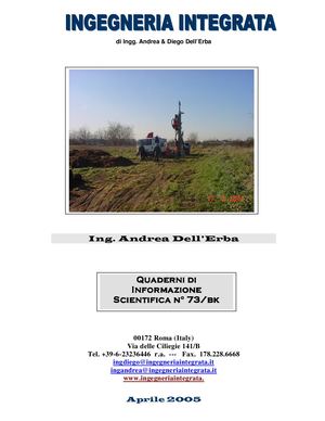 Quaderno Di Geofisica E Geognostica Di Ingg