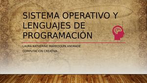 Sistema Operativo Y Lenguajes De Programación