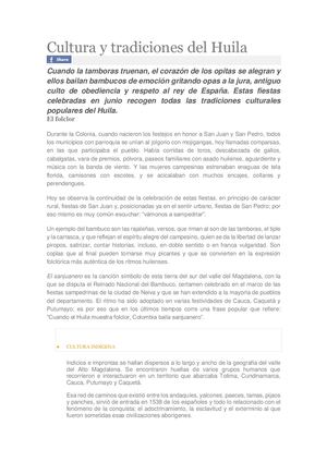 Cultura Y Tradiciones Del Huila1