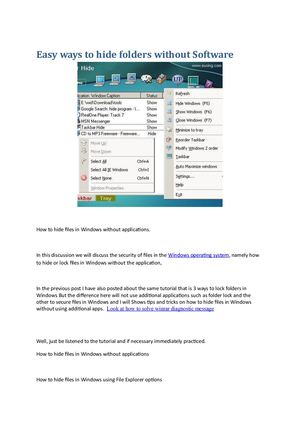 Easy Ways To Hide Folders Without Software
