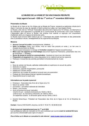 Offre Emploi Agent Accueil
