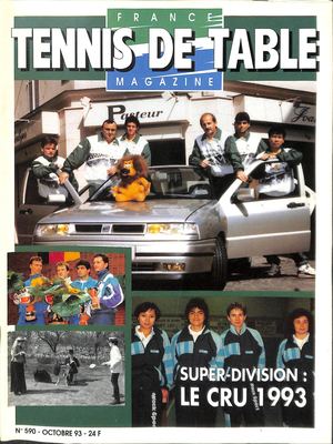 1993 10 590 FRANCE TENNIS DE TABLE MAGAZINE