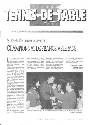 1995 06 630 FRANCE TENNIS DE TABLE