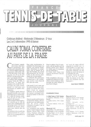1995 12 642 FRANCE TENNIS DE TABLE