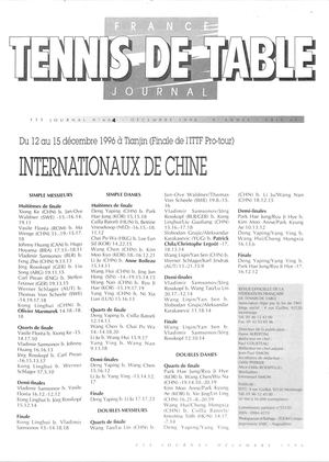 1996 12 664 France Tennis De Table