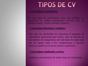 TIPOS DE CV