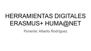 Herramientas Digitales Erasmus+ Huma@net