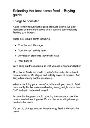 Best Horse Feeds On The Market