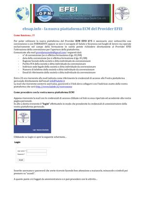 Tutorial Piattaforma Ebsap Ecm