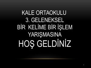 1 Keli̇me 1 İŞLem 2019 2020