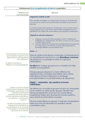 Costanzo Entrainement à La Compréhension éCrite Et Coopération