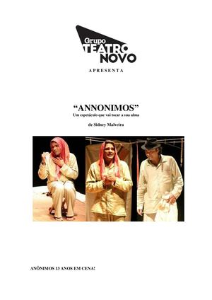 Curriculo do Espetáculo Annonimos