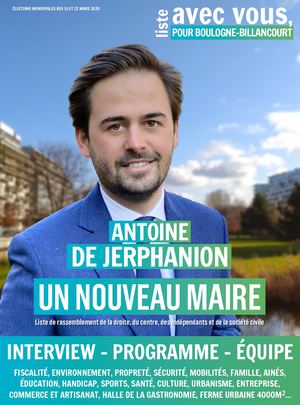 Antoine de Jerphanion - Programme pour Boulogne-Billancourt