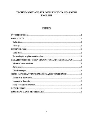 Technology And Its Influence On Learning English