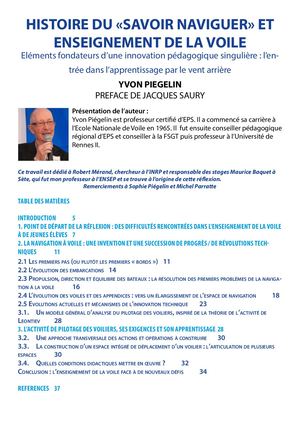 Histoire Du Savoir Naviguer Et Enseignement De La Voile