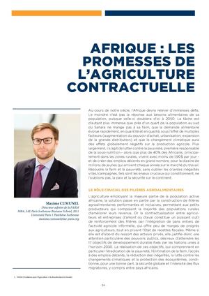 Les promesses de l'agriculture contractuelle -Maxime Cumune