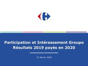 Participation Et Intéressement Groupe Résultats 2019 Payés En 2020