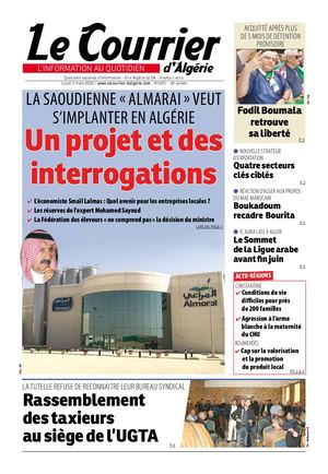 Le Courrier d'Algérie du lundi 2 mars 2020