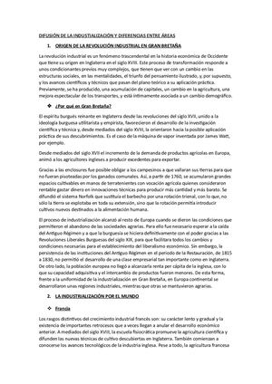 Difusion De Las Revoluciones Industriales