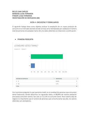 TRABAJO INVESTIGACIÓN DE MERCADOS - ENCUESTA DE VIABILIDAD "TAMALES DE CALABAZA"