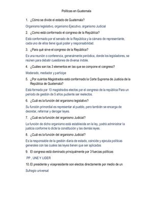Cómo Se Divide El Estado De Guatemala Pdf