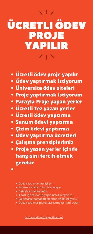 ÜCretli ÖDev Proje Yapılır