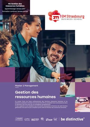 M2 Gestion des ressources humaines