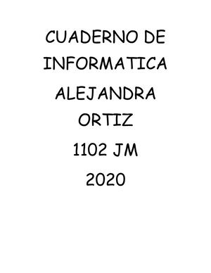 Cuaderno Informatica 2020 Alejandra Ortiz