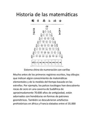 Historia De Las Matemáticas