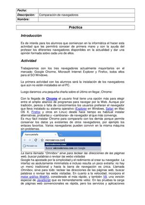 Comparacion De Navegadores