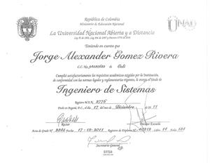 Diploma Ingeniero De Sistemas