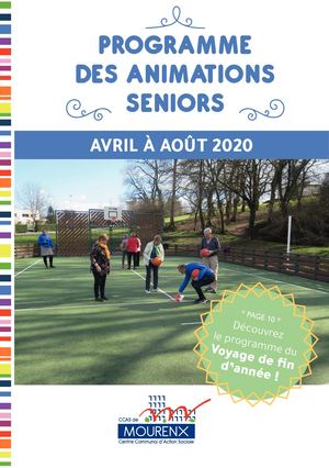 Animations Seniors Mourenx - Avril à août 2020