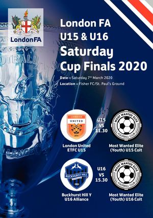 London Fa U15 & U16 Saturday Cup Final 2020