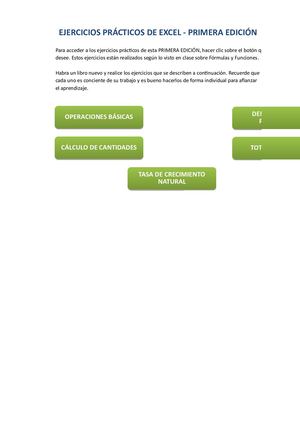 Ejercicios De Excel Primera Edición