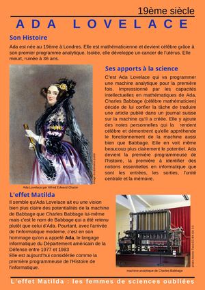 Exposition "L'Effet Matilda : les femmes de sciences oubliées"