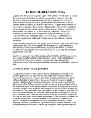 La Historia De La Geometria