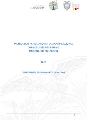 Instructivo Planificacion Curricular 2019