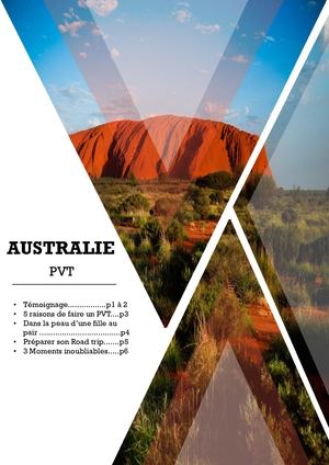 Témoignage Australie Pvt