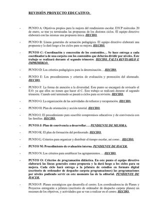 1 ÍNDICE TOTAL PROYECTO EDUCATIVO