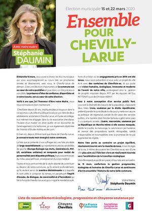 Avec Stéphanie Daumin, Ensemble Pour Chevilly-Larue