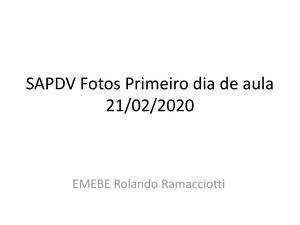 Sapdv Fotos Primeiro Dia De Aula